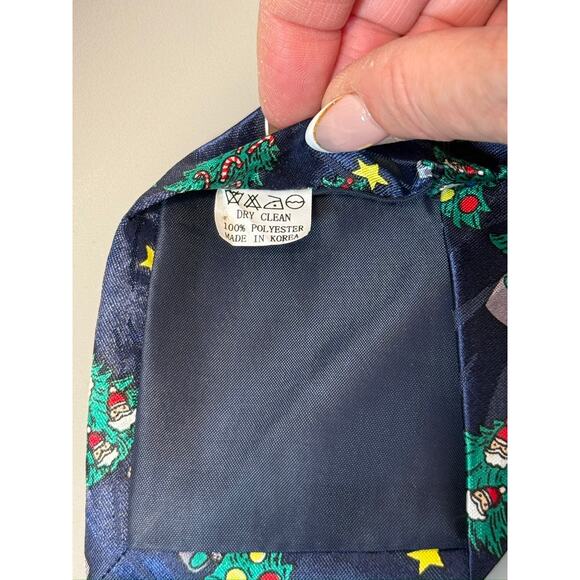 Steven Harris Hand Made Polyester Holiday Christmas Tree Novelty Tie - Picture 4 of 6